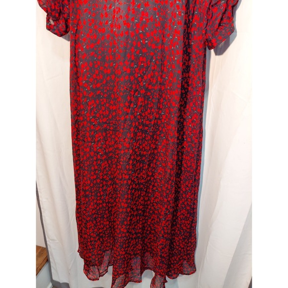 Aakaa 90s Y2k  Cottagecore Baby Doll Floral Printed  Maxi Dress  New Sheer Lined - Picture 4 of 14